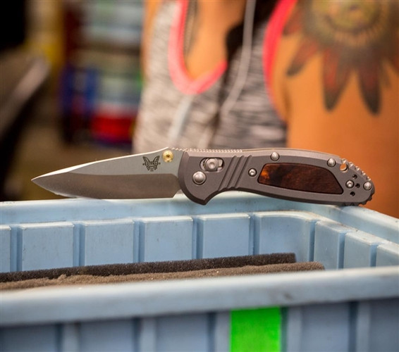 Benchmade Limited 556-1701 Mini Griptilian Titanium Folder Knife