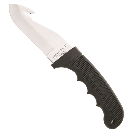 Bear & Son Guthook Knife, Black Kraton Handle, 444