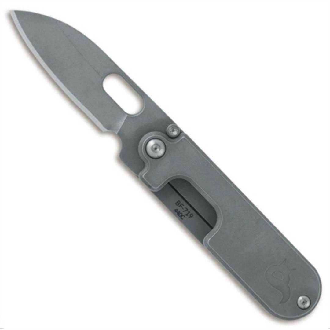 BlackFox Knives BF-719 Bean Gen 2 Stainless Non-Locking Folder Knife, Dark Stonewash Blade