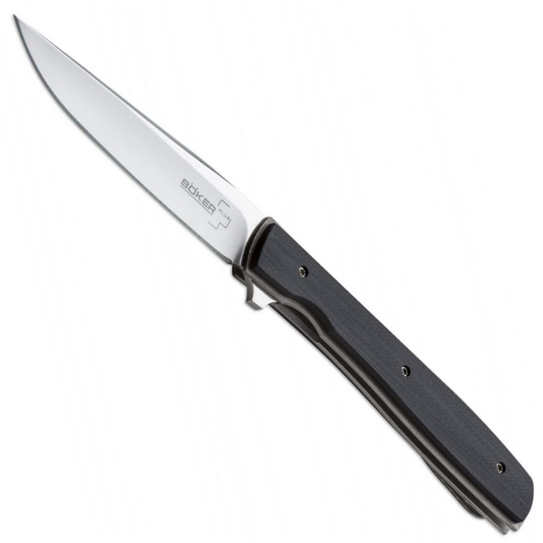 Boker Plus Urban Trapper Pocket Knife, G-10, Satin Plain Blade