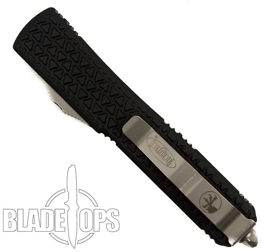 Microtech Ultratech OTF Automatic Knife, Tri-Grip, BeadBlast Combo Drop Point