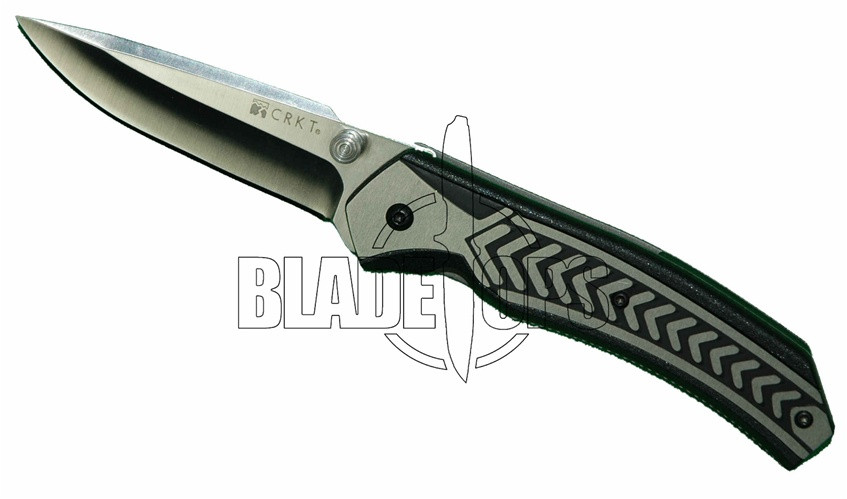 CRKT Compano Messer – Sheepsfoot-Klinge, 8Cr13MoV Stahl, Edelstahl-Griff Mit Blackwash