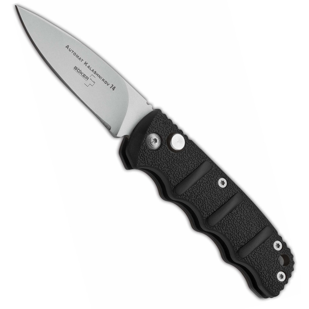 Boker Mini Kalashnikov Auto Knife, AUS-8 Bead Blast Blade