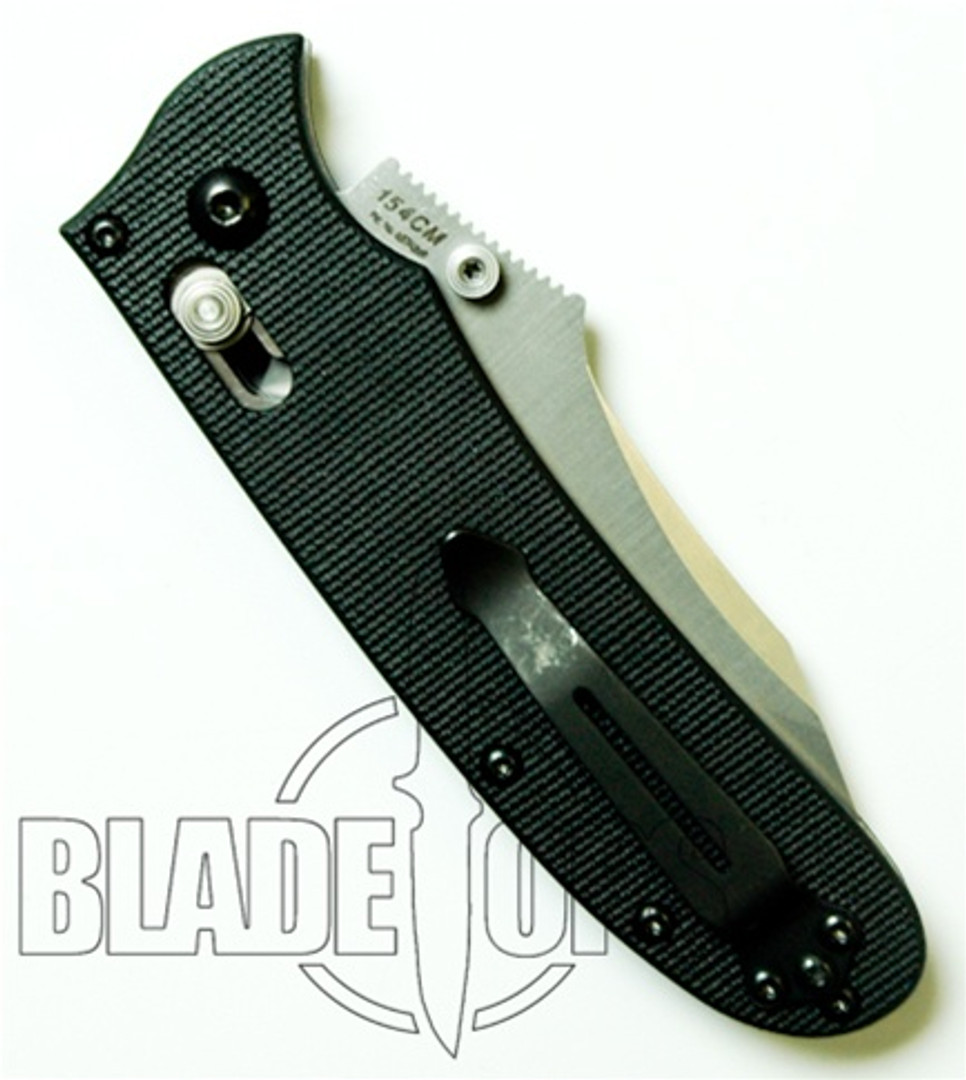 Benchmade H&K Snody Axis Knife, G10, Tanto Point, Bead Blast, Part Serrated Edge, 14255S