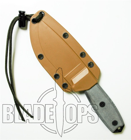 ESEE Knives RC3S Fixed Blade Knife, Black Blade, Part Serrated,  Linen Micarta Handle, ESEE-3S