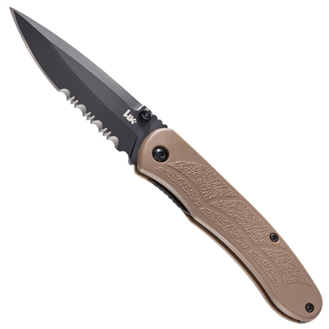 Benchmade HK Sand P30 Assist Knife, Black Combo Blade