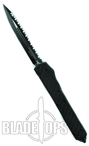 Microtech Tactical Makora II OTF Knife, Dual Edge Blade, Full Serrrations One Edge, 106-3T