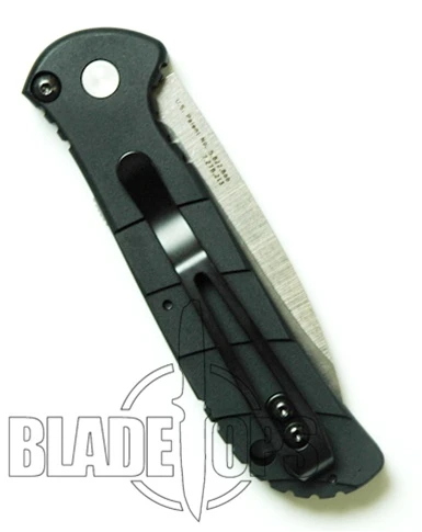 Benchmade HK Mini Auto Knife, Pardue, Stonewash Part Serrated, 14750S