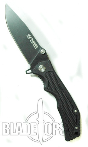 Blackjack Model 3 Tactical Drop Point Spring Assist Knife, Black, PLN, BJ038