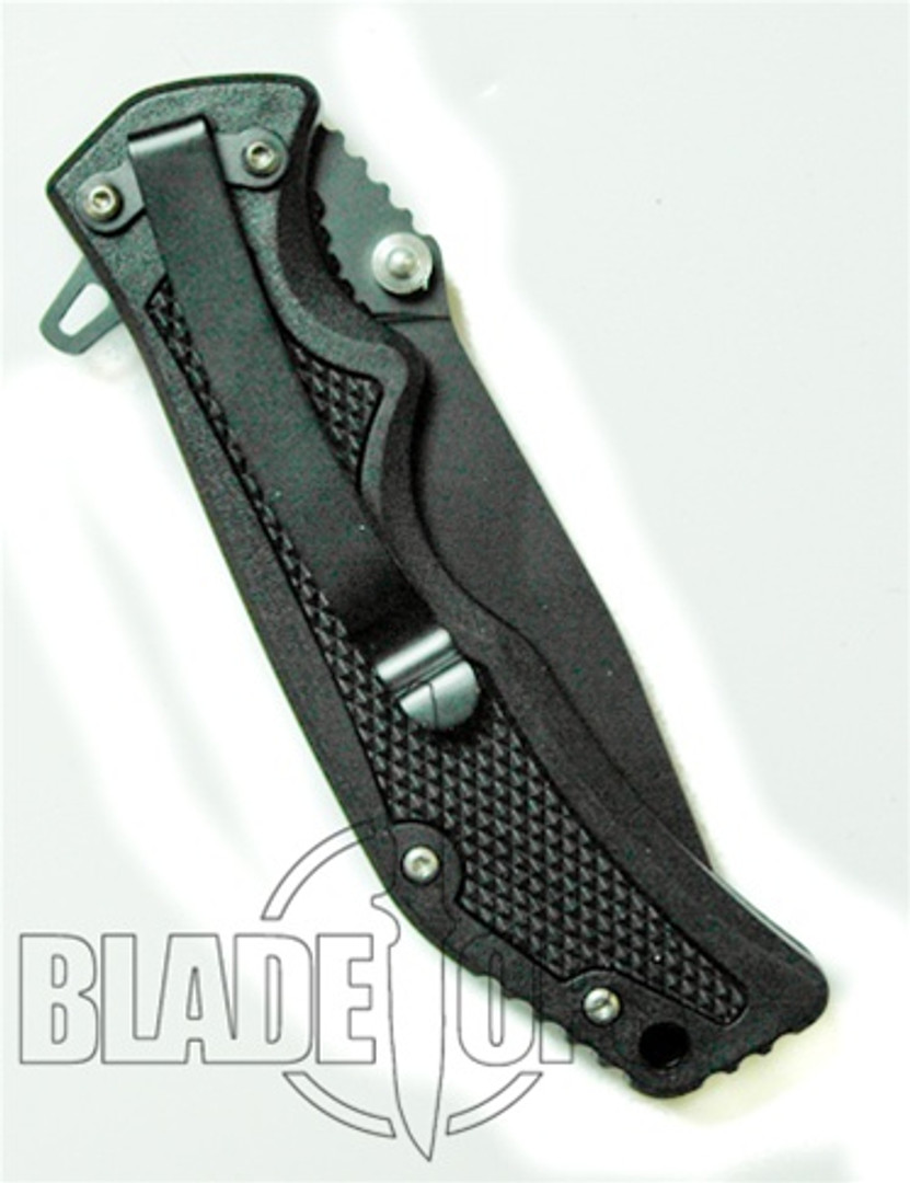 Blackjack Model 3 Tactical Drop Point Spring Assist Knife, Black, PLN, BJ038