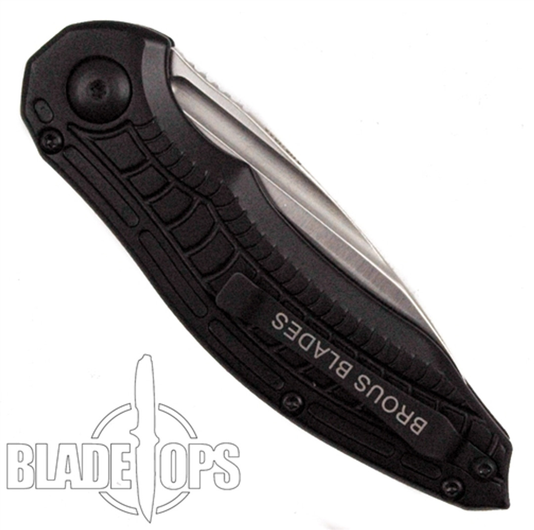 Brous Blades Bionic Automatic Knife, Satin Blade