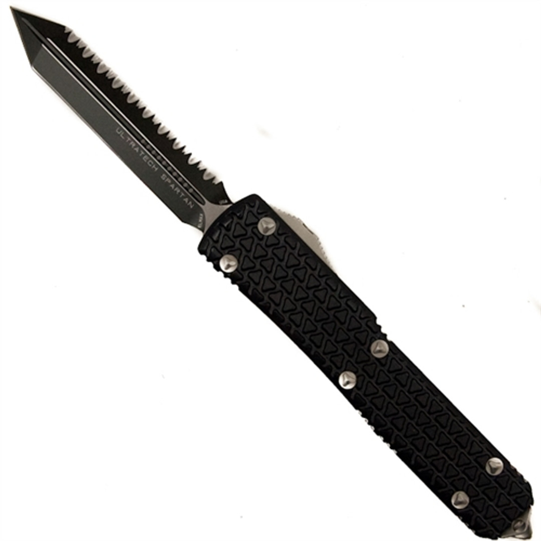 Microtech 223-3 Ultratech D/T OTF Auto Knife, Full Serrated Black Blade