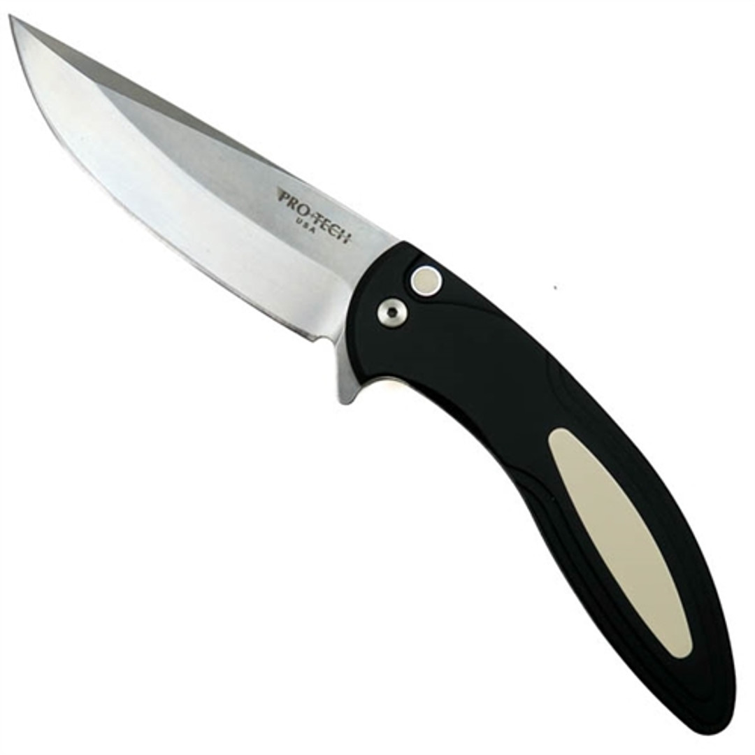 Pro-Tech CF51 Tuxedo Cambria Flipper Knife, Ivory Micarta, 154CM Stonewash Blade