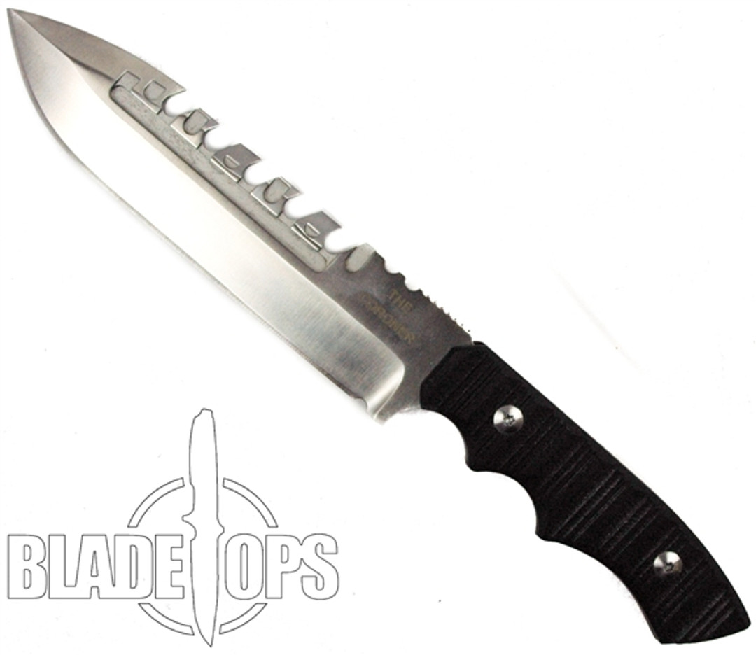 Brous Blades Coroner Fixed Blade Knife, D2 Blade, G10 Handle