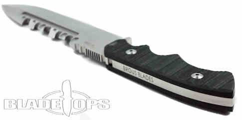 Brous Blades Coroner Fixed Blade Knife, D2 Blade, G10 Handle