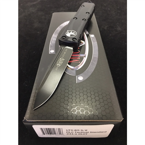 Microtech 231-1DLCT Tactical UTX-85 S/E OTF Auto Knife, DLC Black Blade