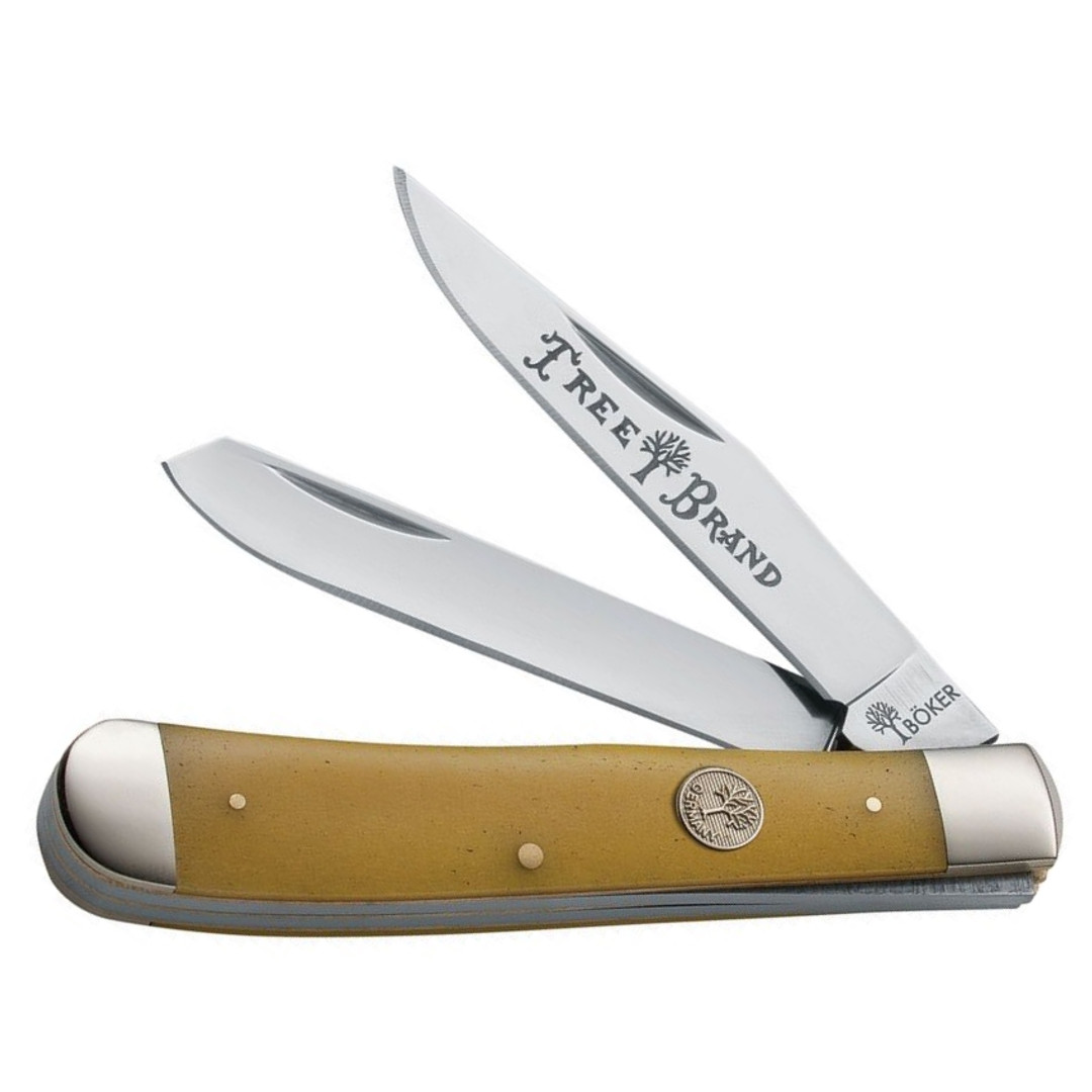 Boker Classic Trapper Knife, Yellow Bone 