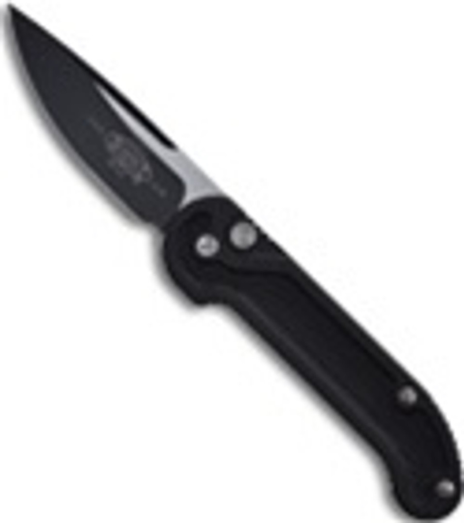 Microtech Tactical LUDT Automatic Knife (MT135-1TT) Two-Tone Black, Plain