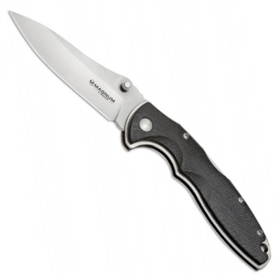 Boker Magnum 01SC365 X-Over Folder Knife, Satin Blade