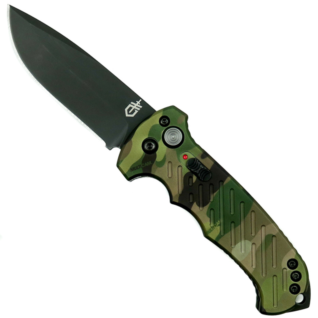 Gerber 30-001600 MultiCam 06 Auto Knife, CPM-S30V Black Blade