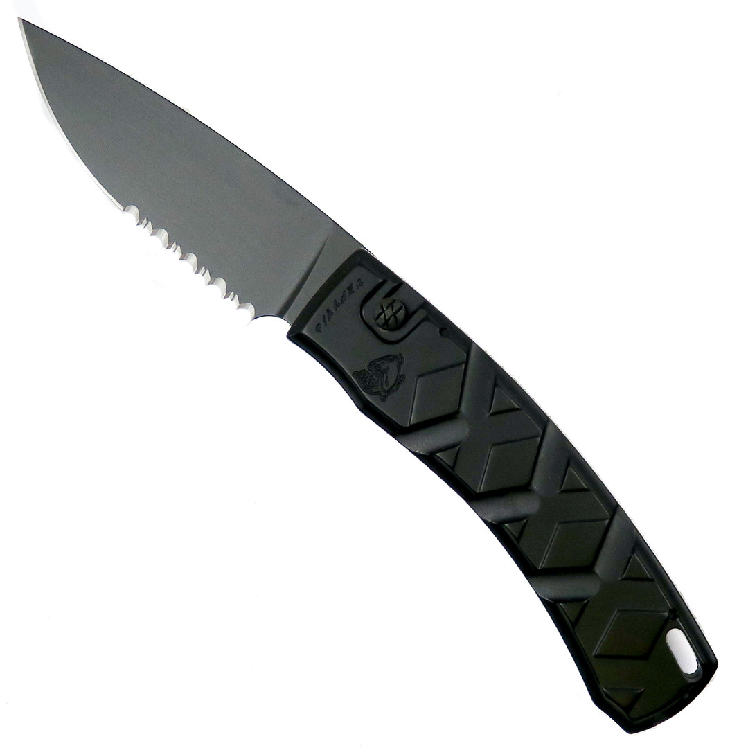 Piranha X Auto Knife, 154CM Black Combo Blade