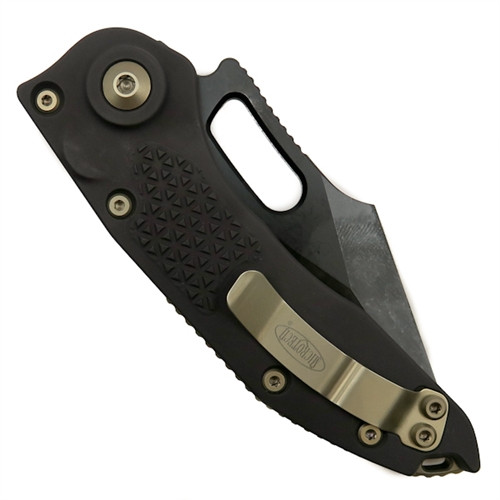 Microtech 169-1DLC Borka Stitch Wharncliffe Auto Knife, DLC Black