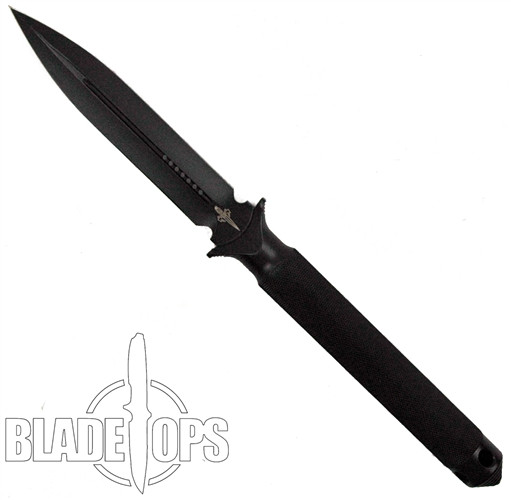 Microtech Custom ADO Fixed Blade knife, Black Tactical Dagger Blade