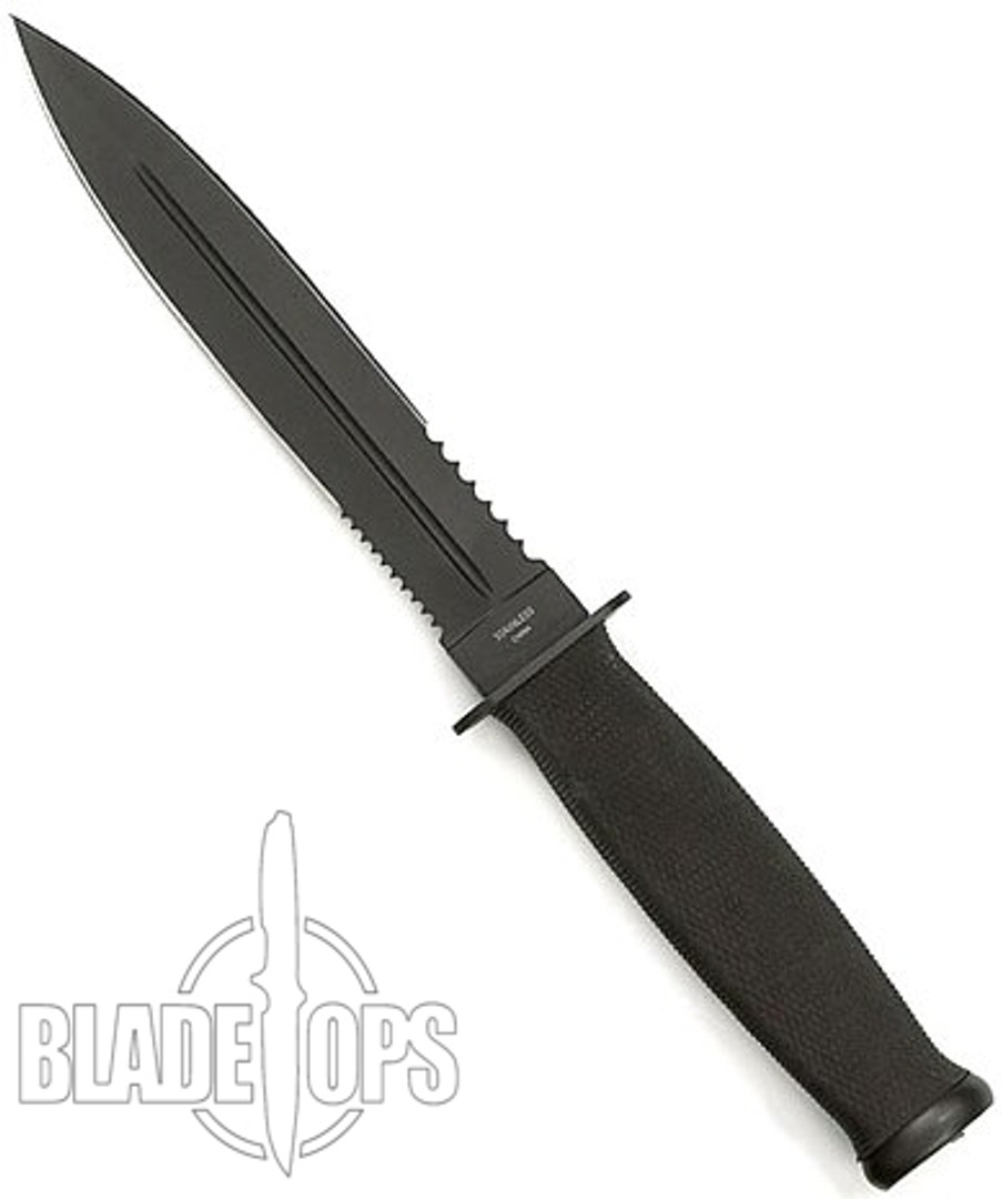 Fury Midnight Commando Fixed Blade Knife, Part Serrated