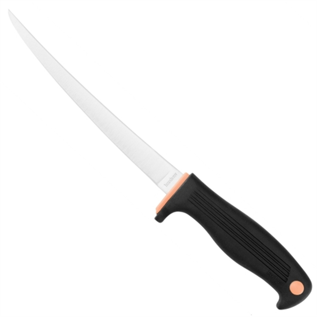 Kershaw 1257 Black/Orange 7" Fillet Fixed Blade Knife, Satin Bade