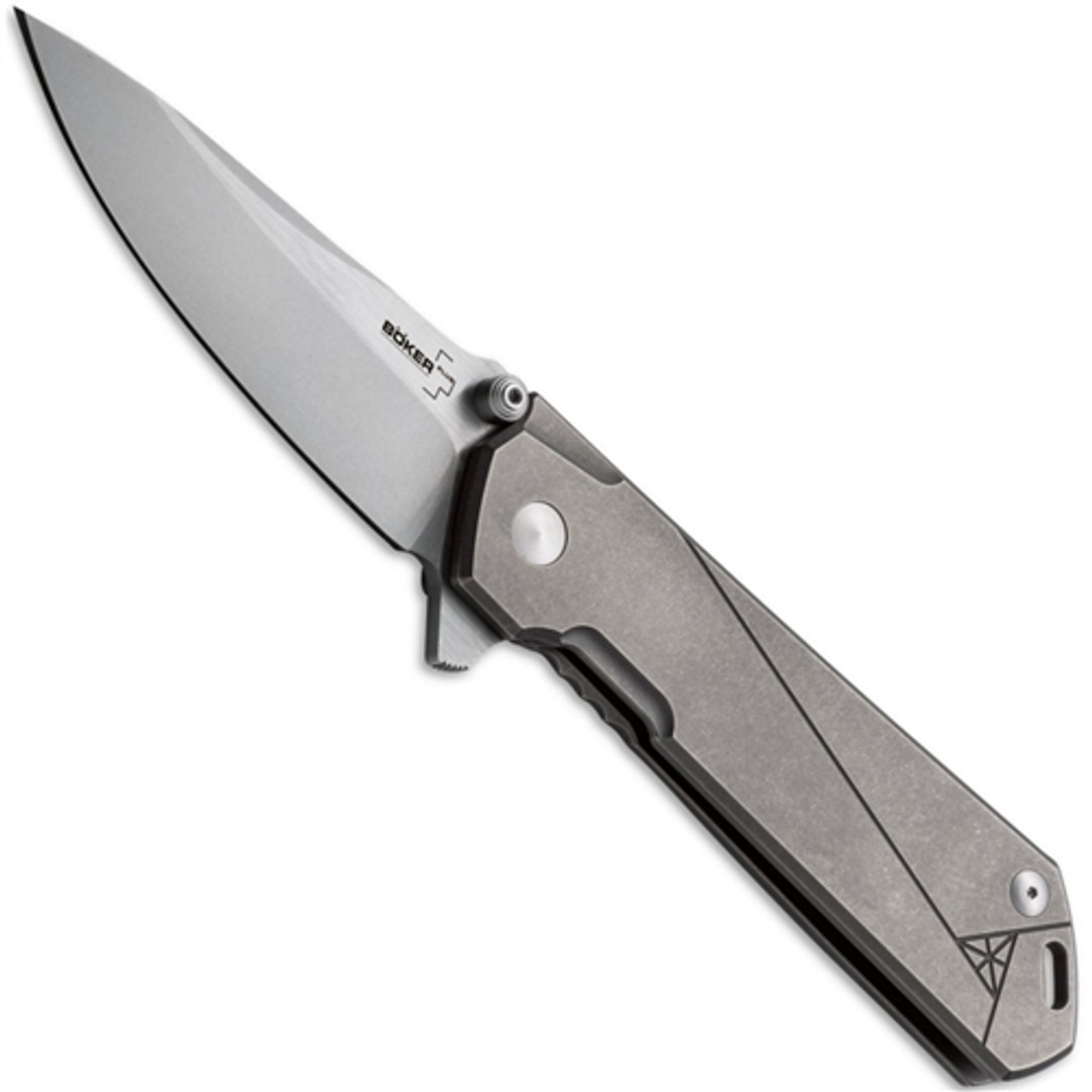 Boker Plus 01BO773 Kihon Titanium Flipper Knife, VG-10 Satin Blade