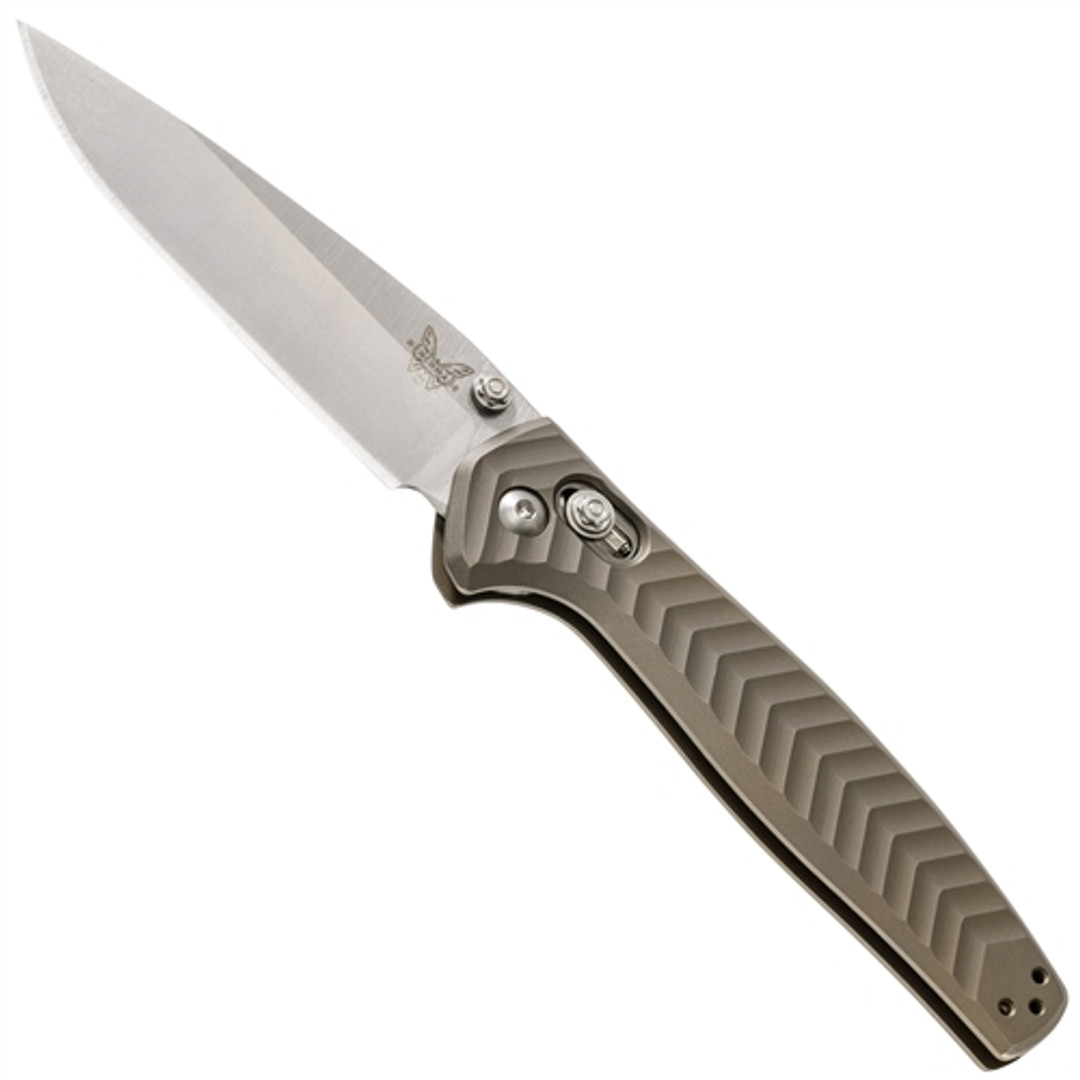 Benchmade 781 Bronze Anthem Titanium Folder Knife, CPM-20CV Stonewash Blade