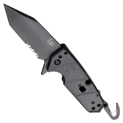 HK 54200 Karma Rescue Tanto Flipper Knife, 154CM Black Combo Blade