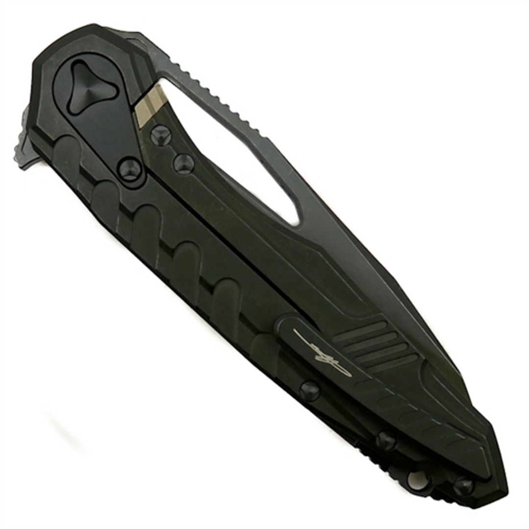 Microtech 196-1DLCTS Signature Series Tactical Sigil MK6 Titanium Flipper Knife, DLC Black Blade