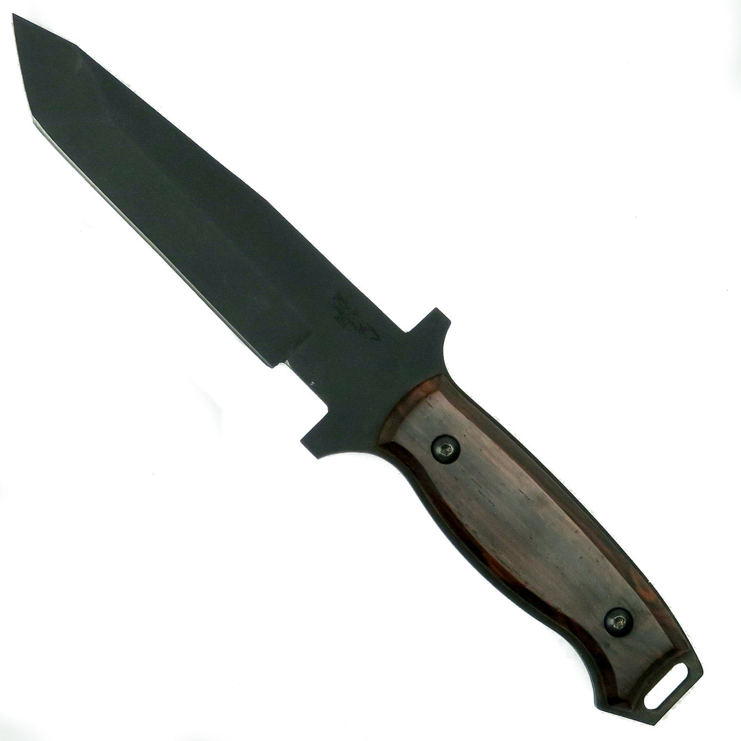 Bear OPS CQC-110-CB2-T Combat Knife, Titanium Wash Tanto, Cocobolo Handle