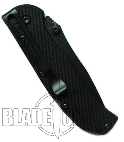 Benchmade H&K Mini Ascender Folder Knife, Black Tactical, Tanto Plain Edge, 14301BT