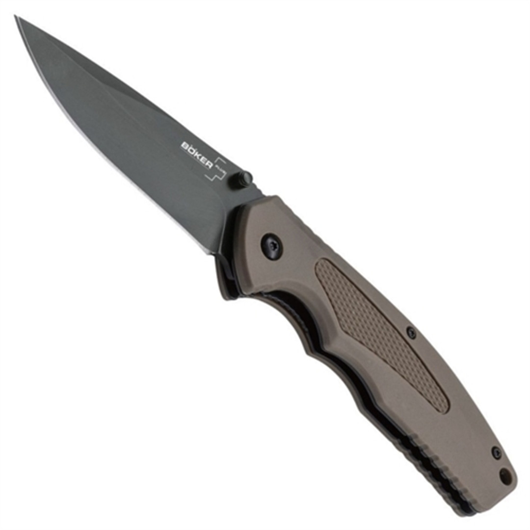 Boker Plus 01BO501 Coyote Brown Gemini NGA Spring Assist Knife, VG-10 Black Blade