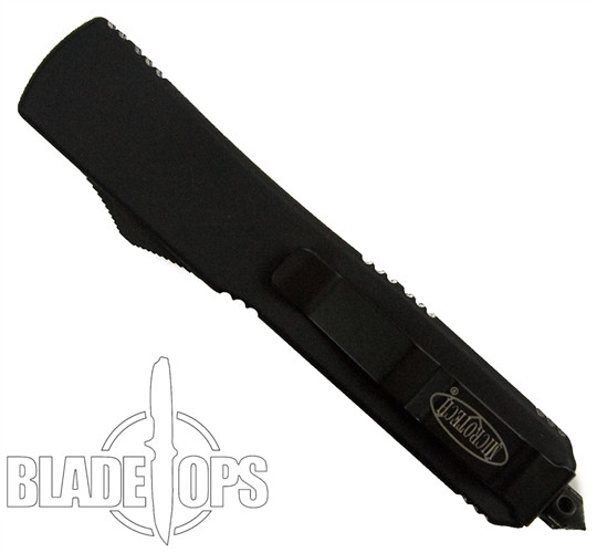 Microtech Ultratech OTF Knife, Limited Run Bayonet Grind, Tactical Blade, Part Serrated, 120-2T