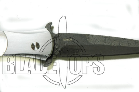 Pro-Tech Custom Large DON, Mother of Pearl, Damascus