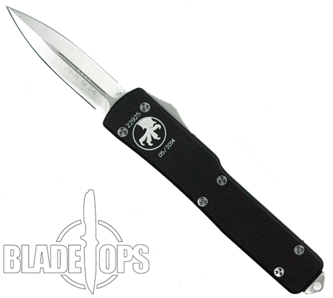 Microtech CA Legal UTX70 OTF Knife, Satin Dagger Blade