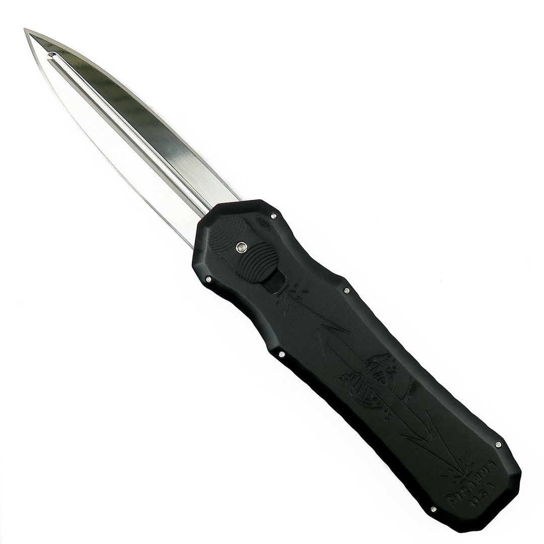 Piranha Excalibur D/E OTF Auto Knife, 154CM Mirror Blade
