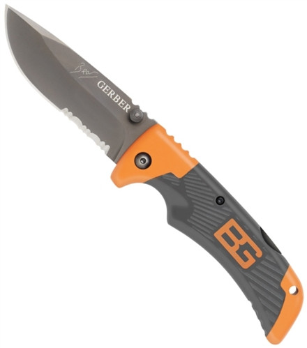 Bear Grylls Survival Series Scout Folder Knife, Part Serrated