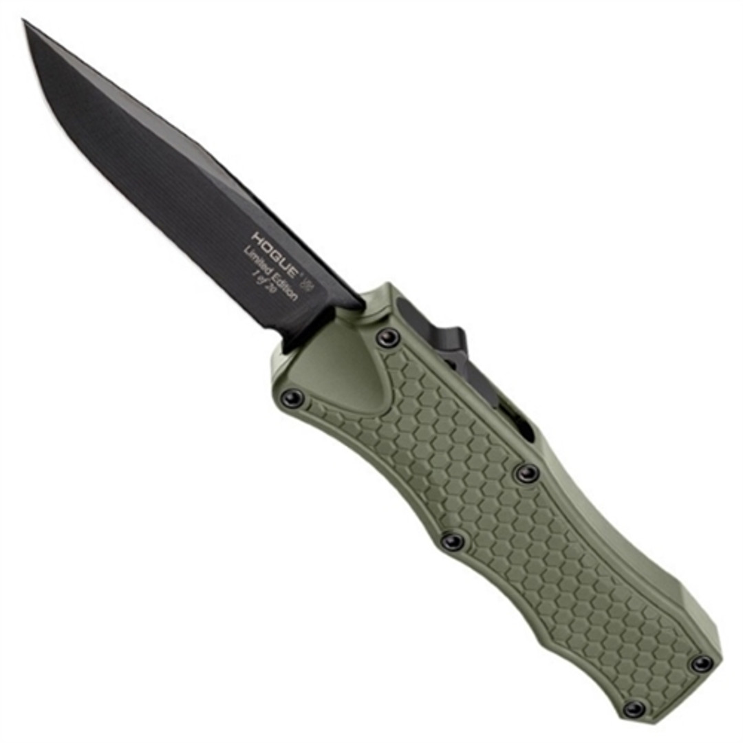 Hogue Knives Limited Edition LIM037 OD Green S/E OTF Auto Knife, CPM-154 Black Blade