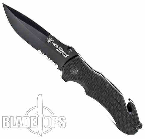 Smith & Wesson SWBG5S Border Guard Knife, G10 Handle, Combo Blade