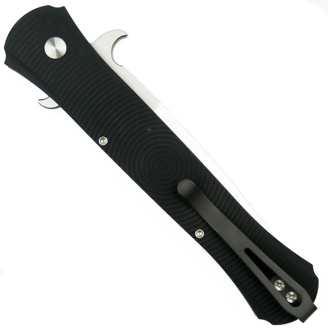 Pro-Tech Large Don Auto Knife, 3-D Swirl Handle, 154CM Satin Blade