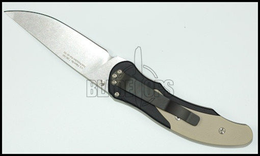 Pro-Tech Defiance D/A Automatic Knife, Stonewash Blade, Tan Inlays