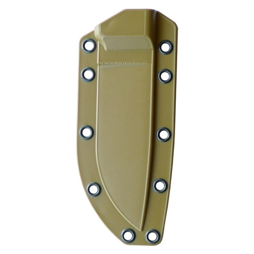ESEE Knives ESEE-4P Grey Micarta Fixed Blade Knife, Coyote Brown Sheath, 1095 Carbon Black Blade
