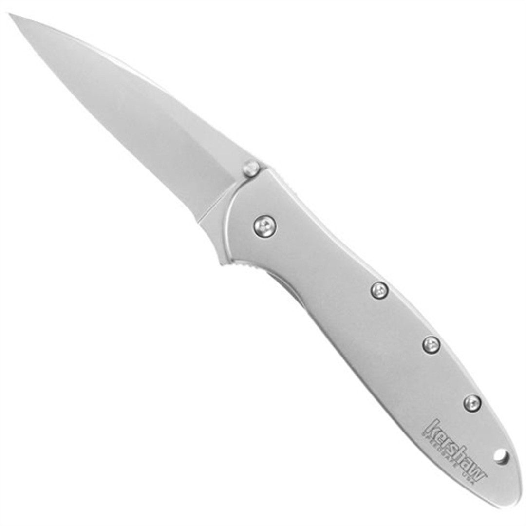 Kershaw Stainless Steel Leek Spring Assist Knife, Plain Blade, KS1660