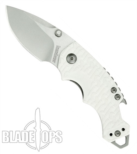 Kershaw White Shuffle Folder Knife, Satin Blade