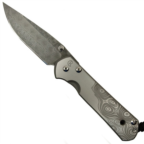 Chris Reeve CGG Raindrop Large Sebenza 21 Knife, Raindrop Damascus Blade