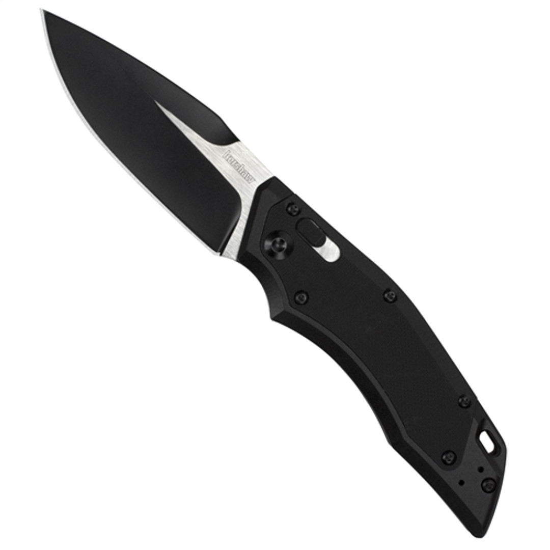 Kershaw Induction Manual Folder Knife, Hawk Lock, Black Blade